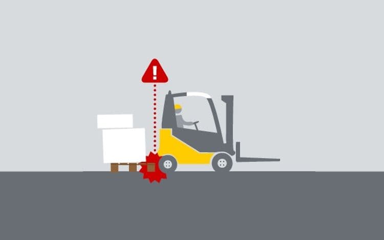 Forklift yük güvenliği çizimi